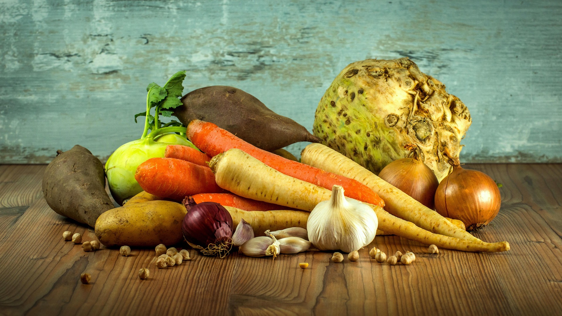 Vegetais sazonais orgânicos